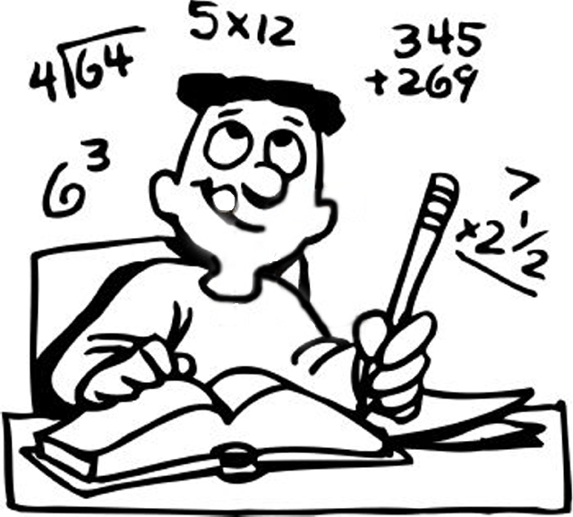 free black and white clipart for math - photo #43