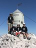 Tadeáš, Eliška, Anežka a Honza na vrcholu Triglavu (2864 m)