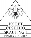Příležitostné razítko ke 100. výročí českého skautingu 
